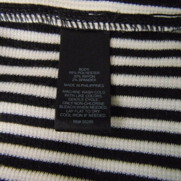 Express Black and White Striped Skirt - Picture 7 of 8